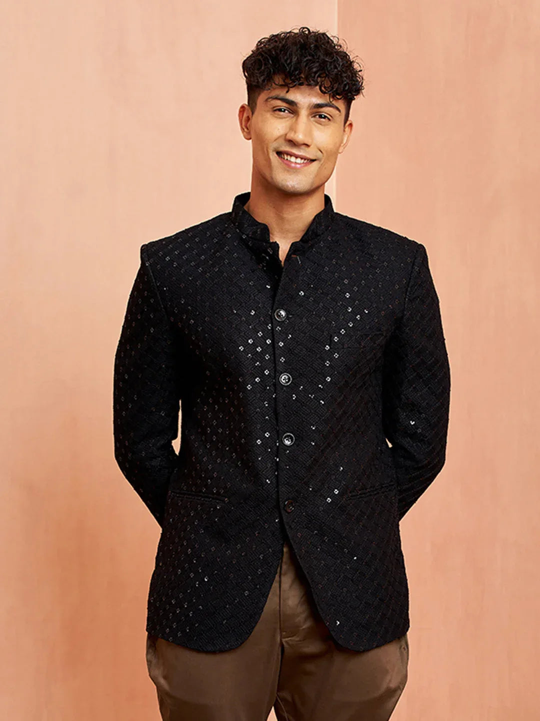 Men's Black Schiflli Jodhpuri