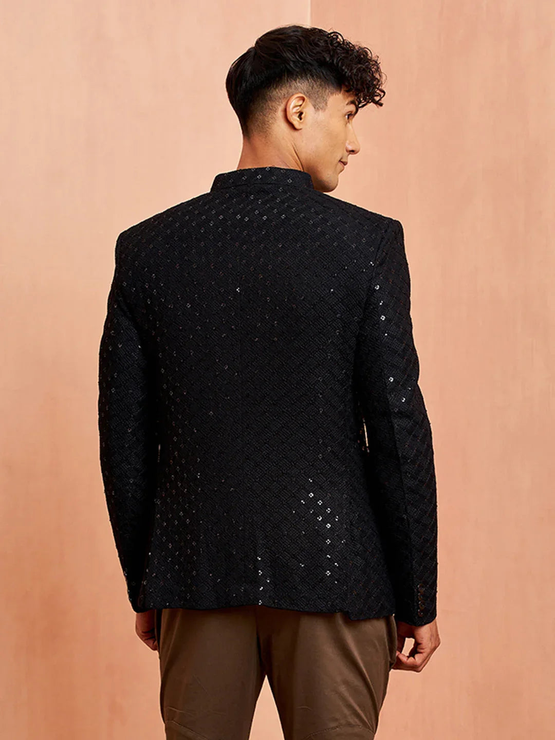 Men's Black Schiflli Jodhpuri
