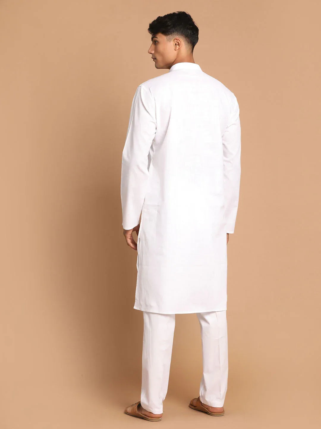 Men's Cotton Kurta With Pant Style Pyjama Set