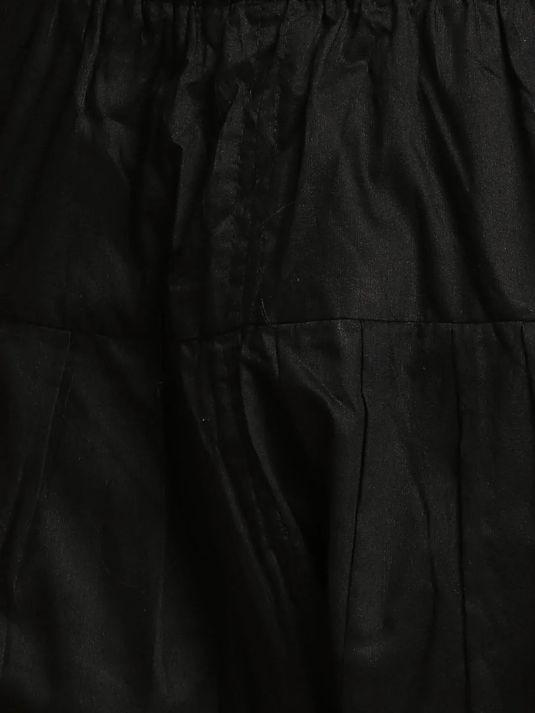 Men's Black Pure Cotton Chikankari Kurta With Patiala Set