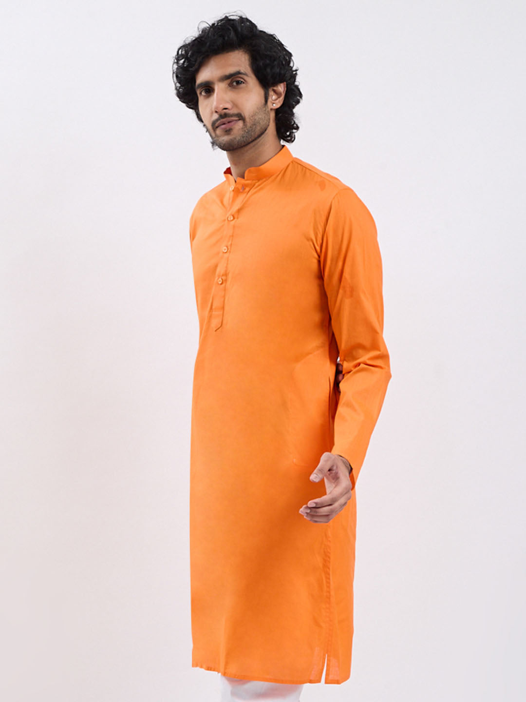 Men's Yellow Orange Kurta