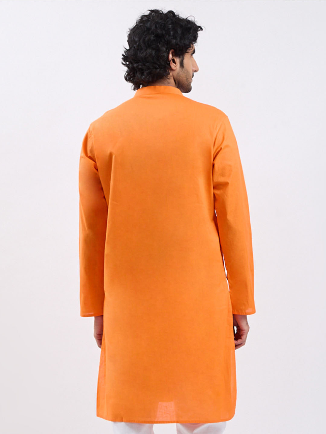 Men's Yellow Orange Kurta