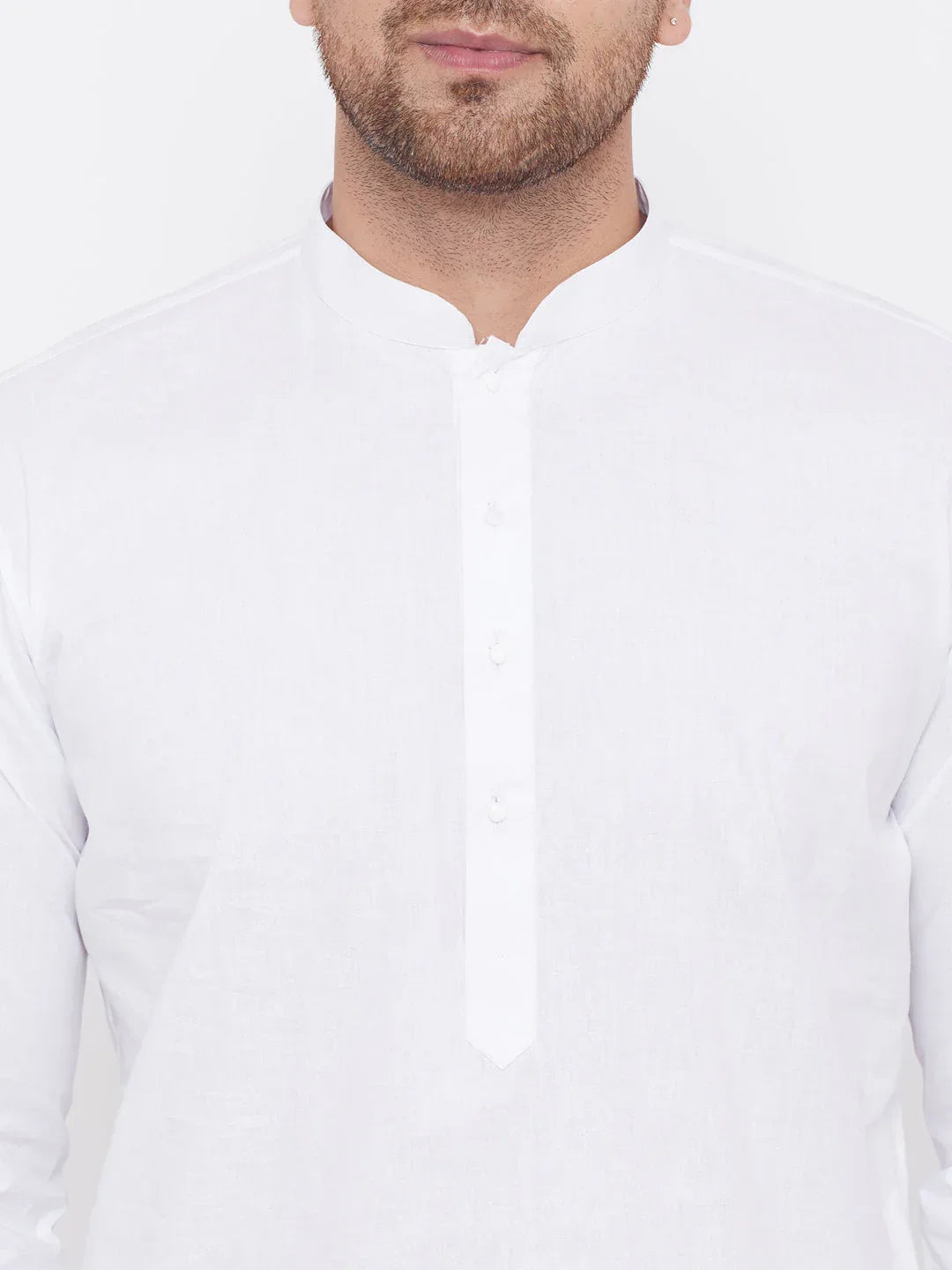Men's White Cotton Kurta