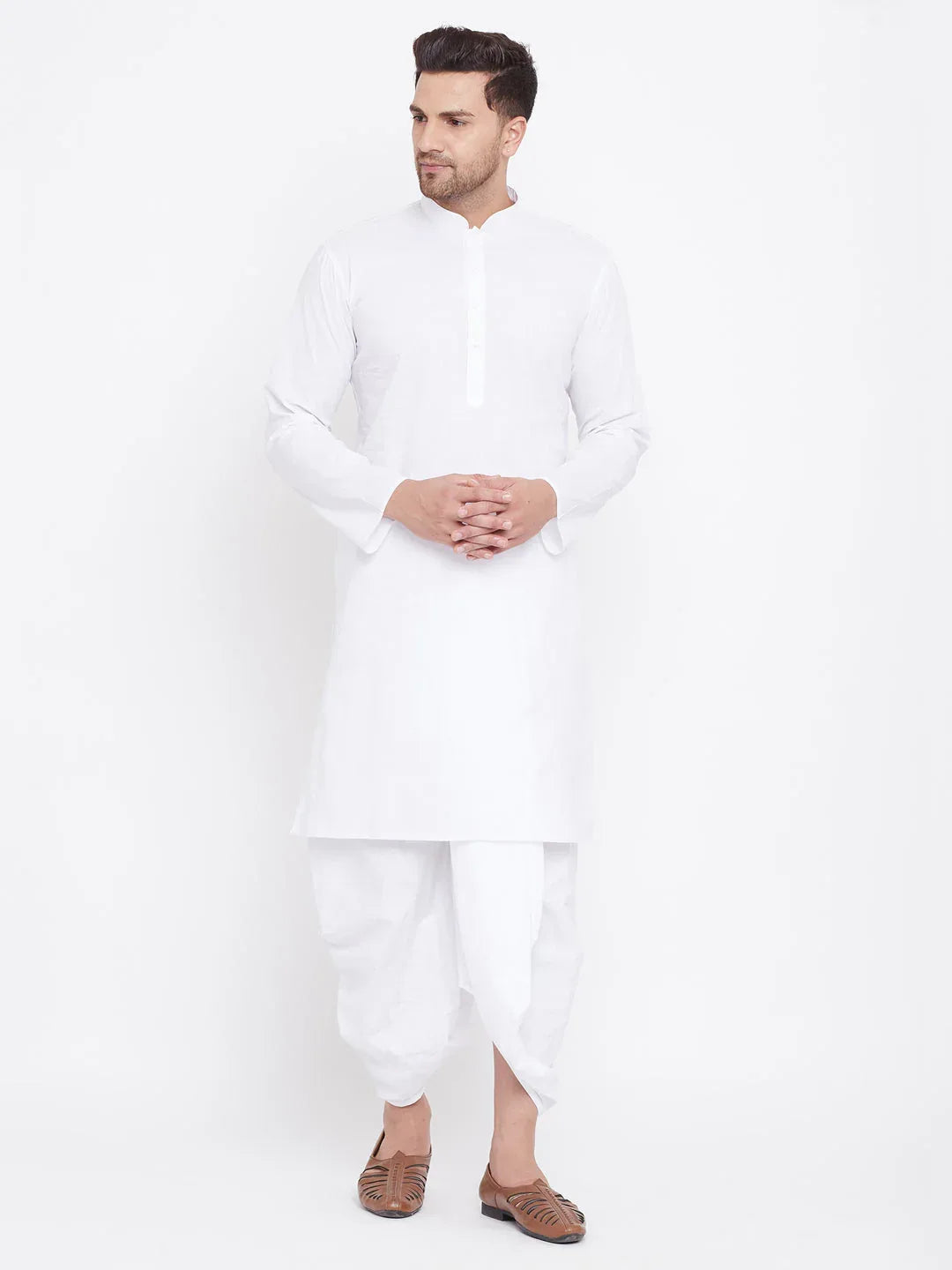 Men's White Cotton Kurta