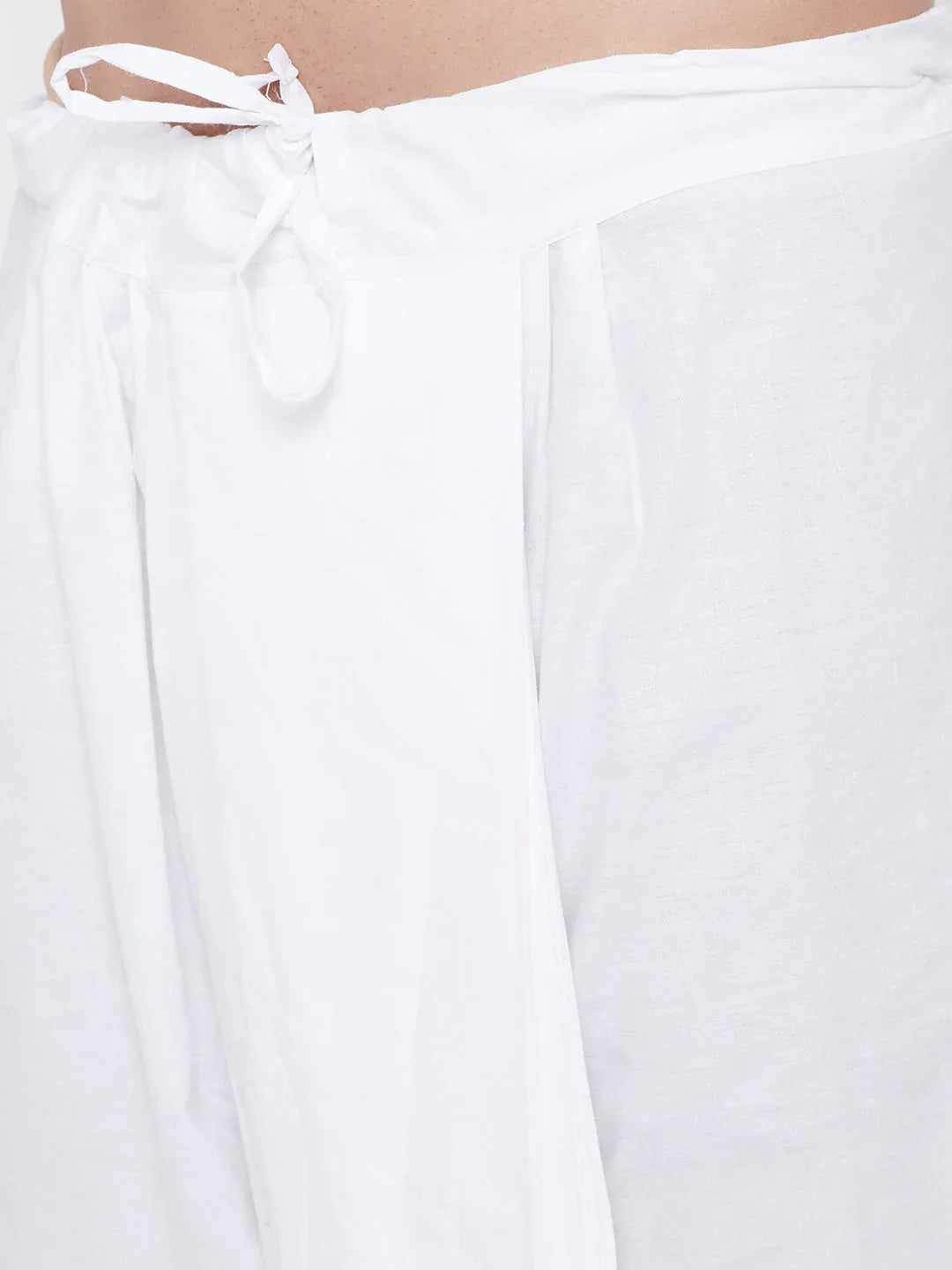 Men's White Cotton Kurta And Dhoti Set