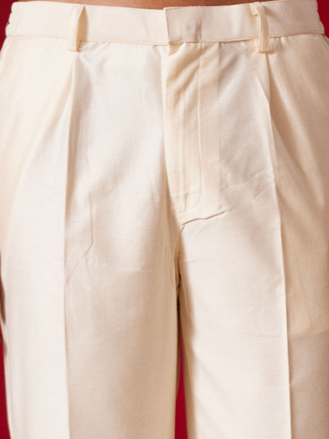 Me's Aqua Blue Silk Blend Jacquard Kurta With Pant Set