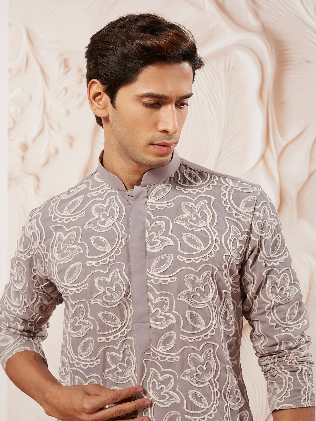 Men's Lavender Georgette Kurta