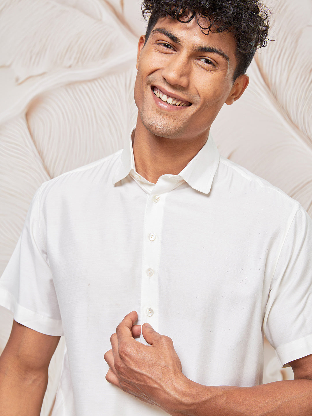 Men's White Viscose Kurta And Patiala Set