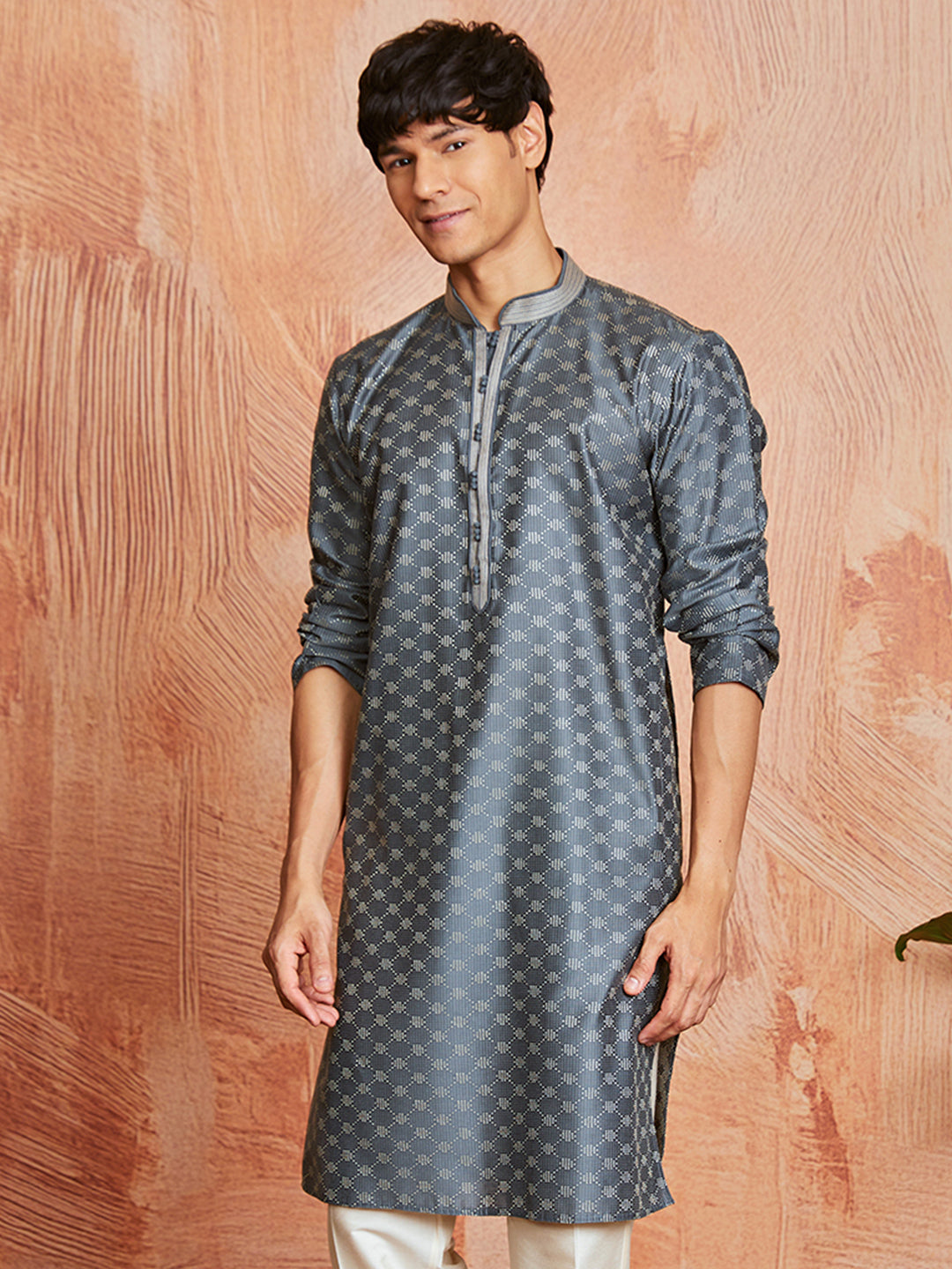 Men's Steel Silk Blend Kurta