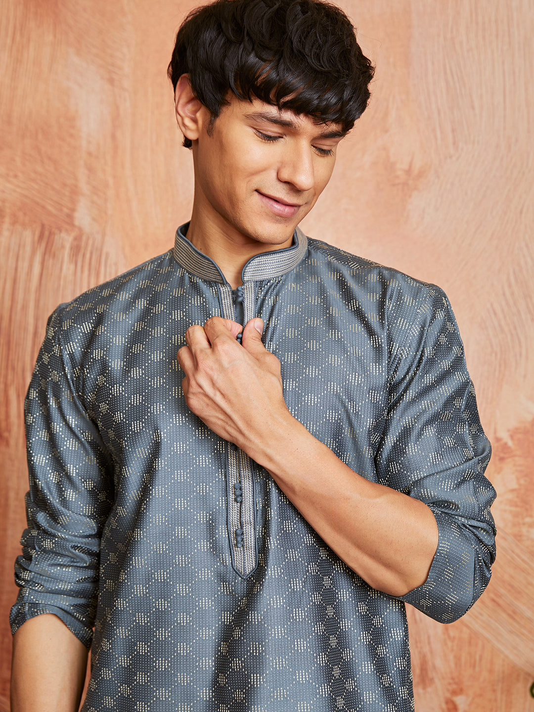 Men's Steel Silk Blend Kurta