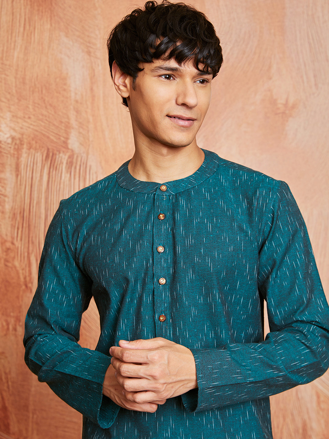 Men's Green Cotton Kurta And Pyjama Set