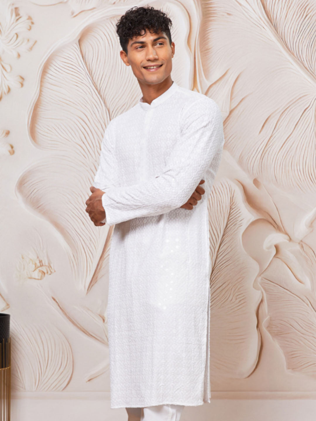 Men's White Rayon Only Kurta