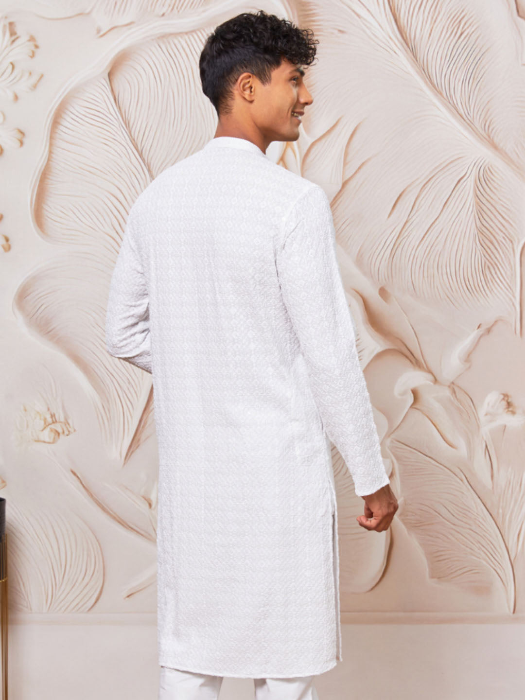 Men's White Rayon Only Kurta