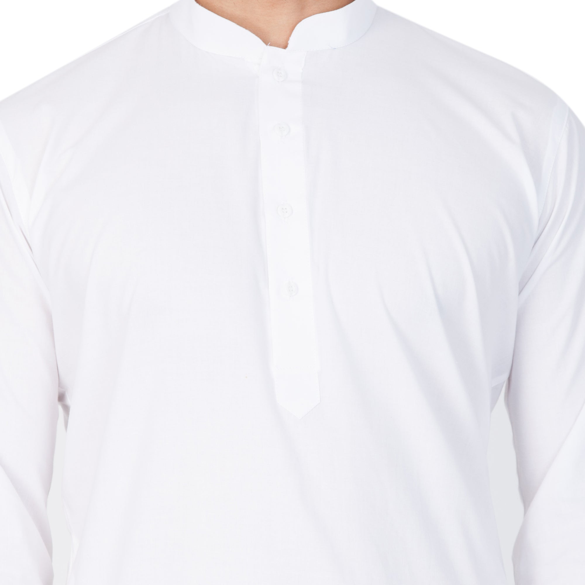 VASTRAMAY Men's White Cotton Kurta and Pyjama Set