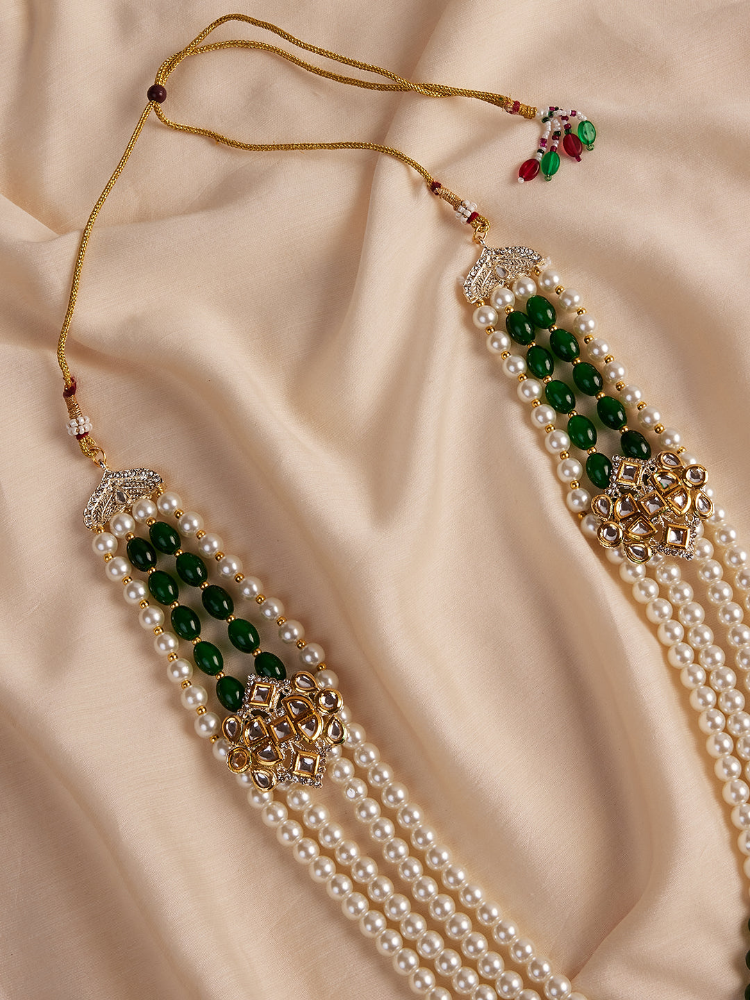 Men's Cream And Green - Mala