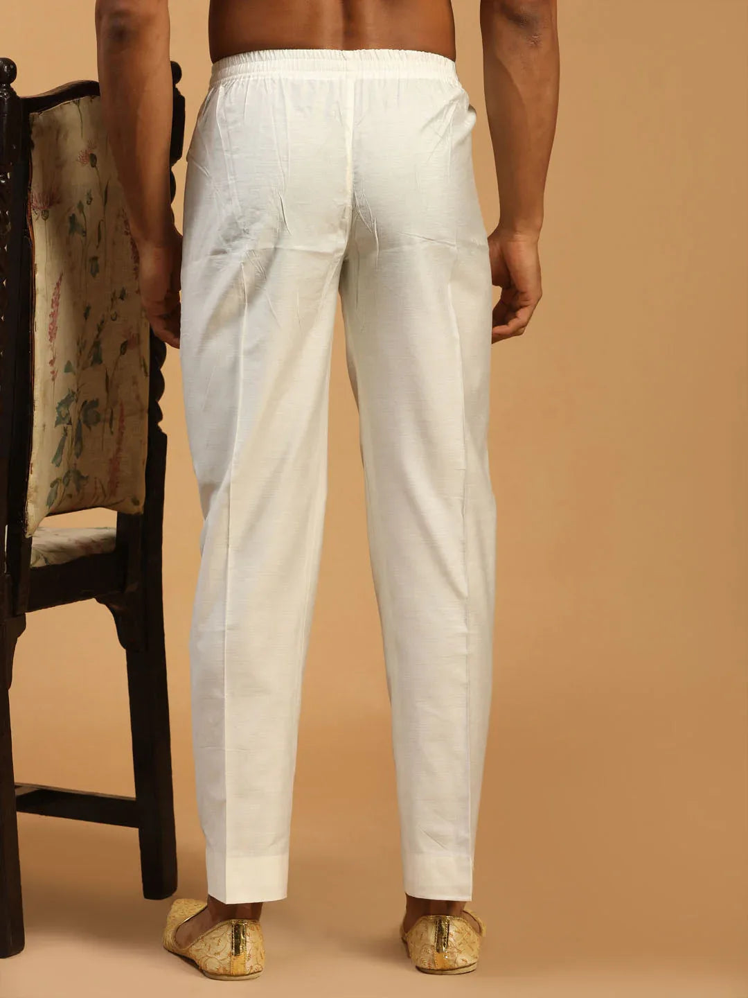 Men's White Viscose Pant Style Pyjama