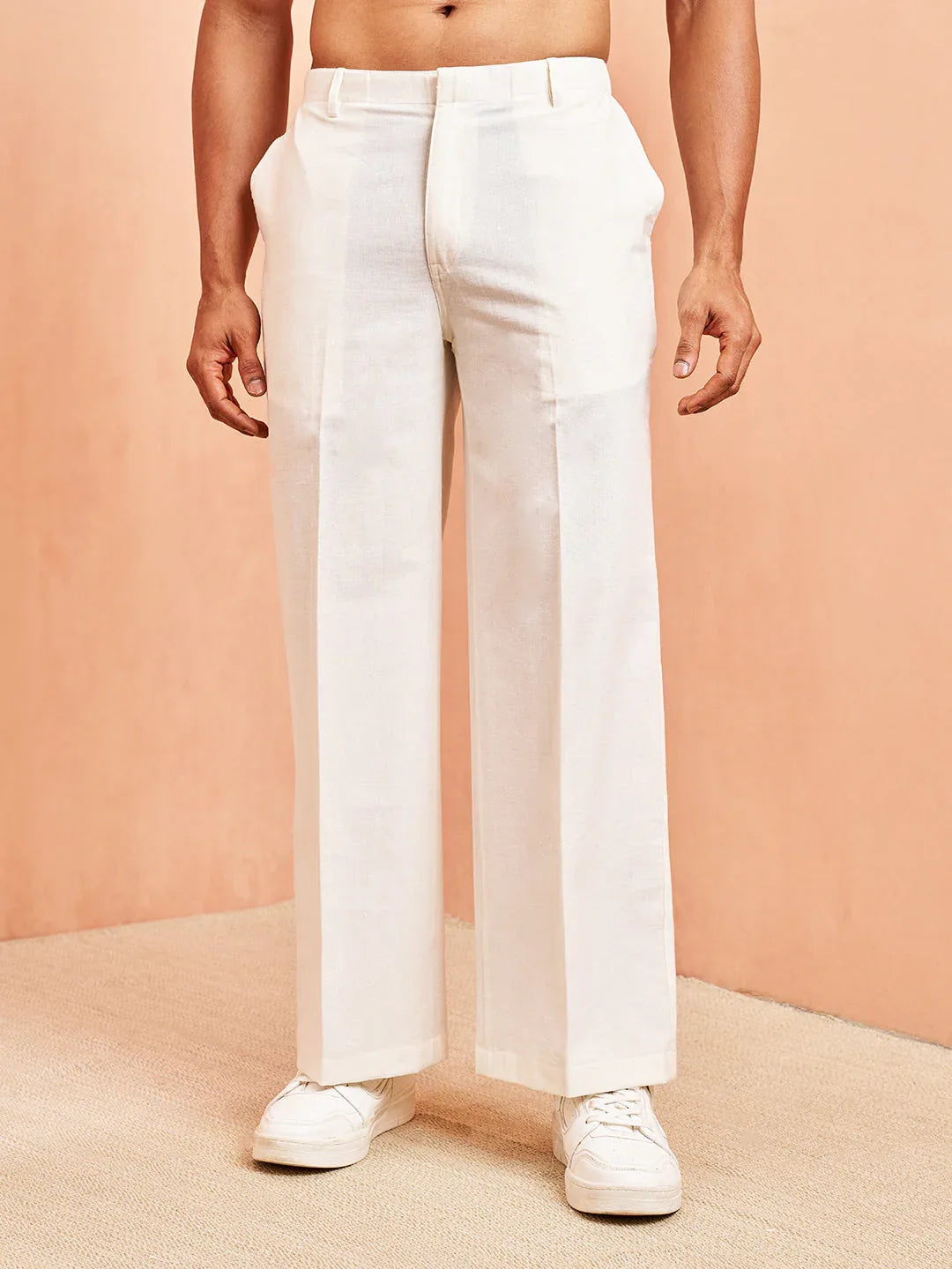 Men's White Cotton Pant
