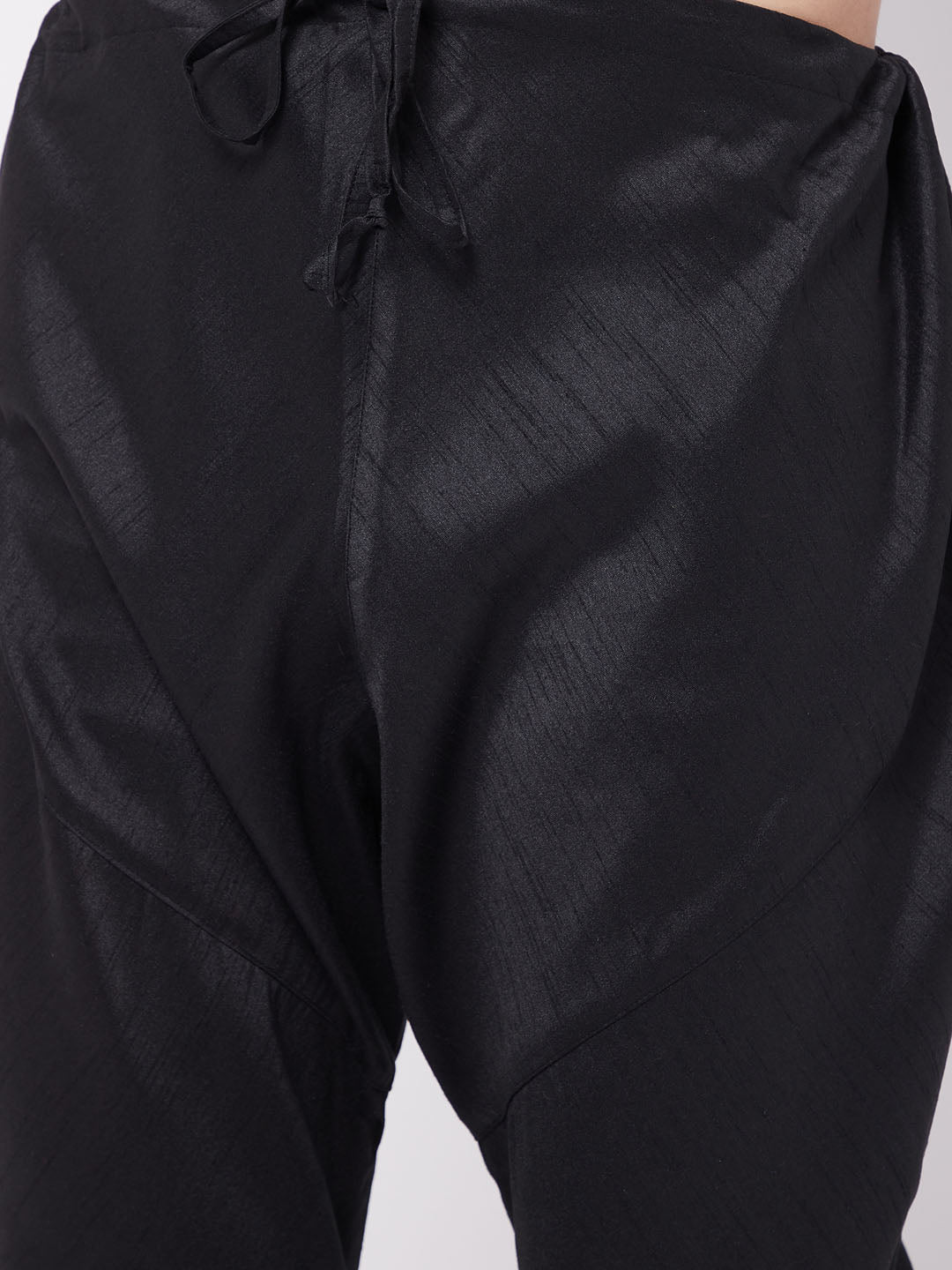 Men's Black Silk Blend Pyjama