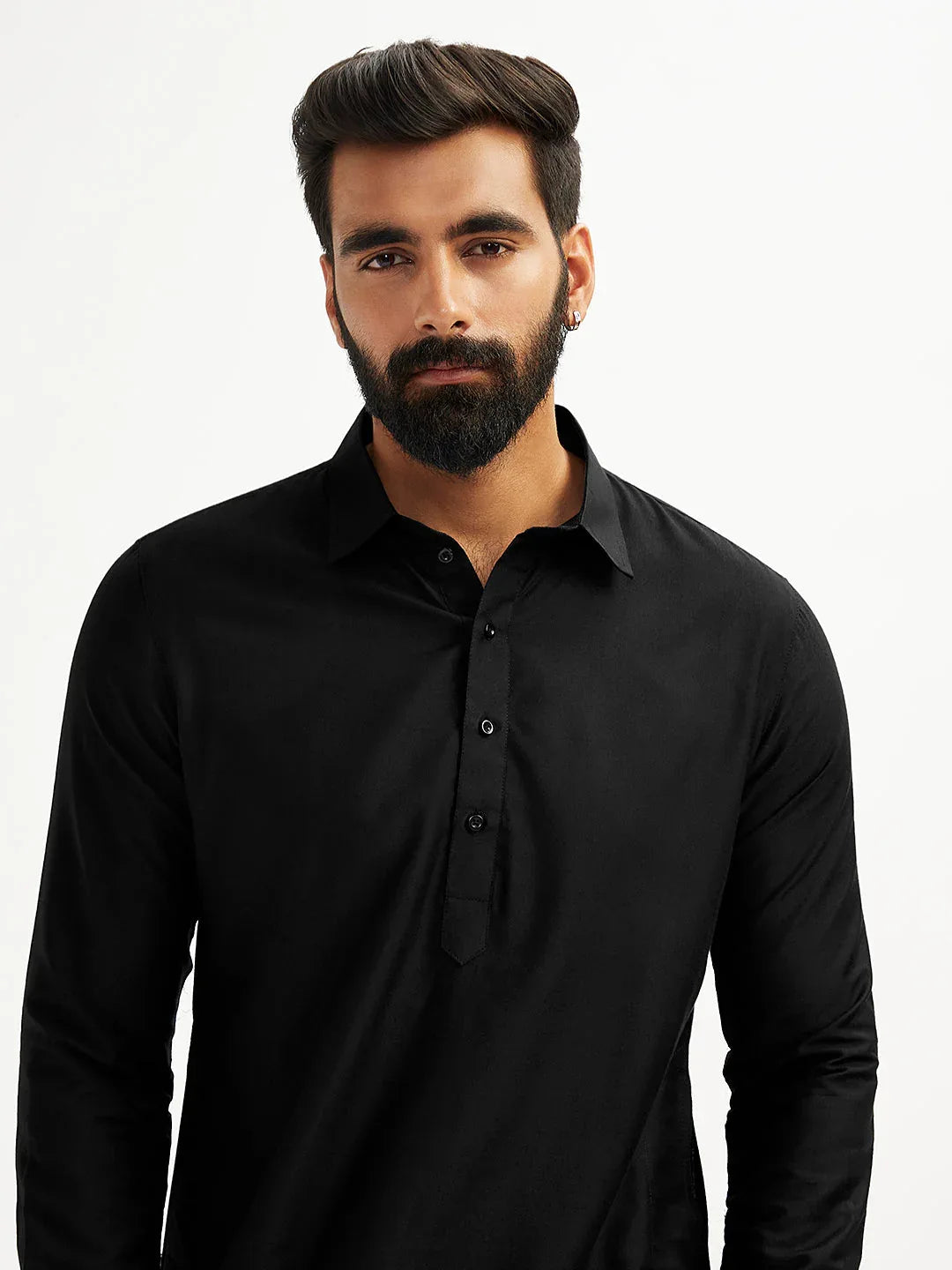 Men’s Solid Pathani Kurta and Patiala Pyjama Set