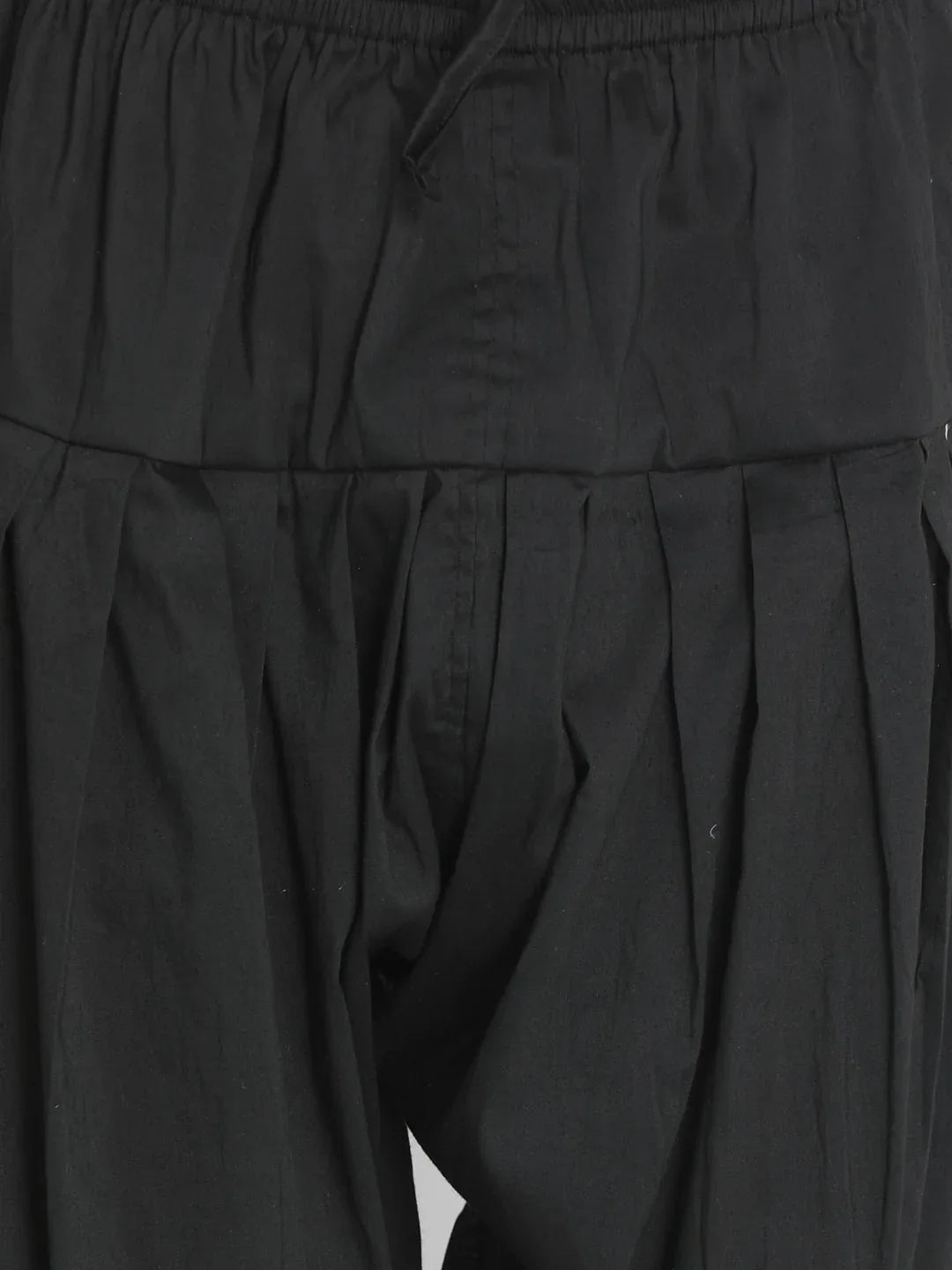 Men's Black Silk Blend Sherwani And Patiala Set