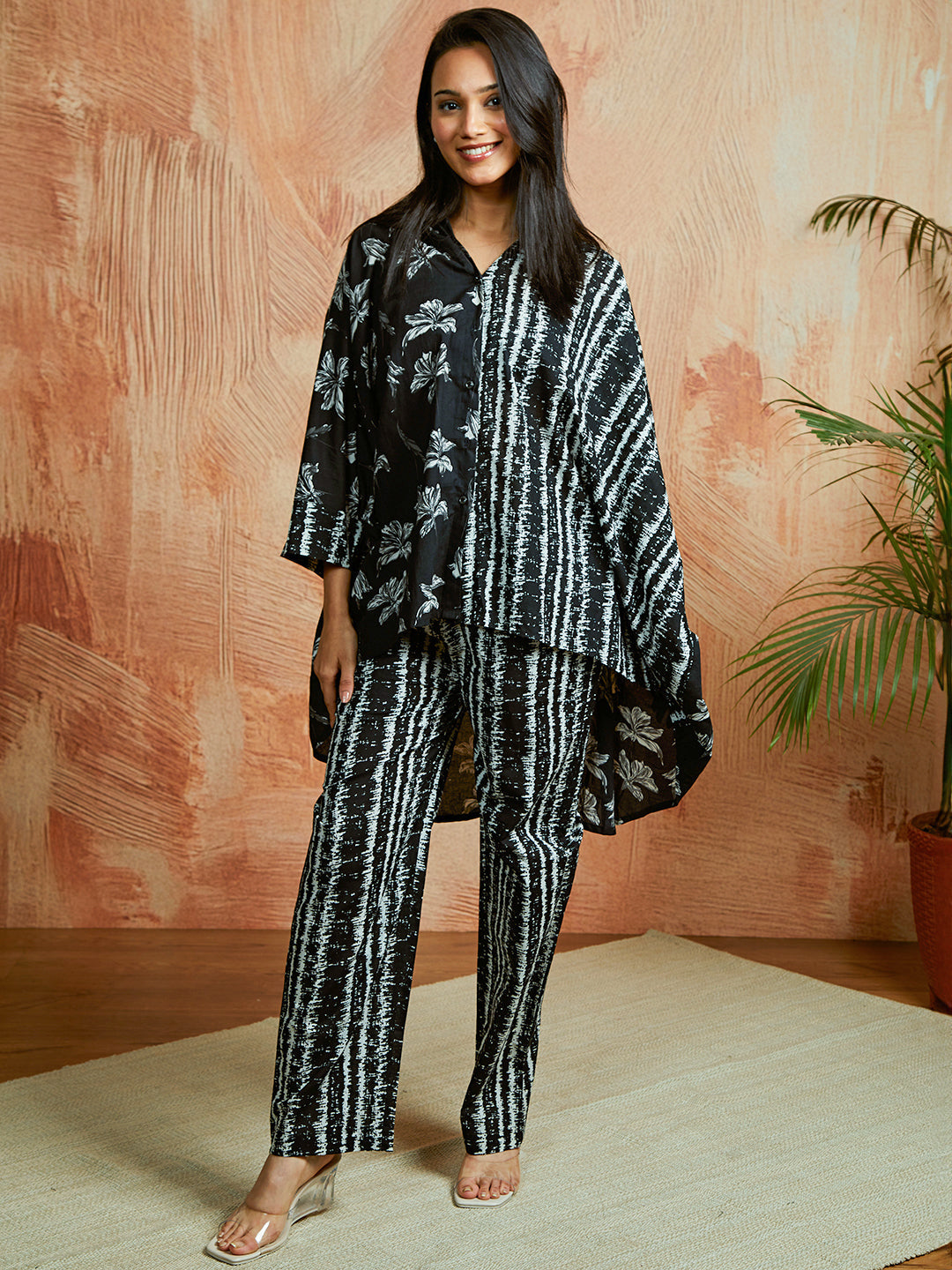 Women's Black Co Ords Set - qivii