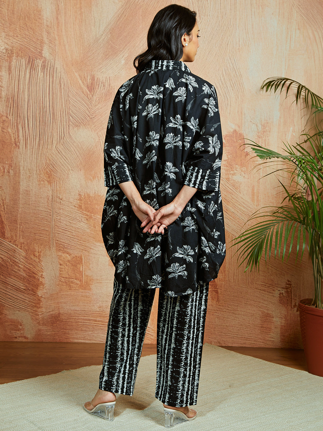 Women's Black Co Ords Set - qivii