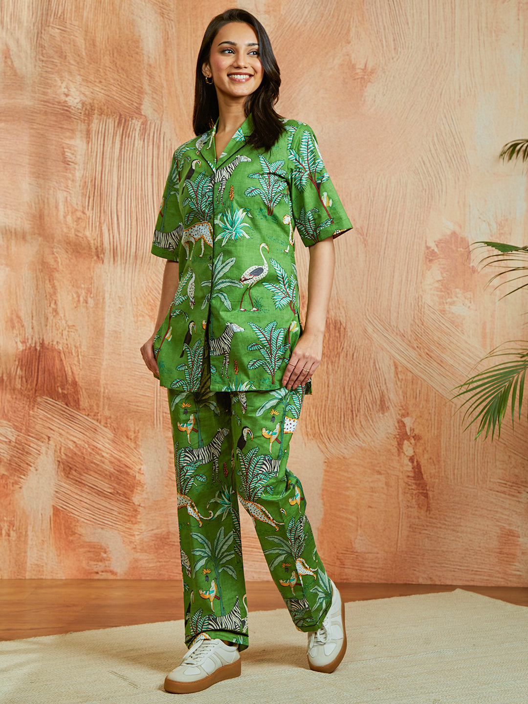Women's Green Co Ords Set - qivii