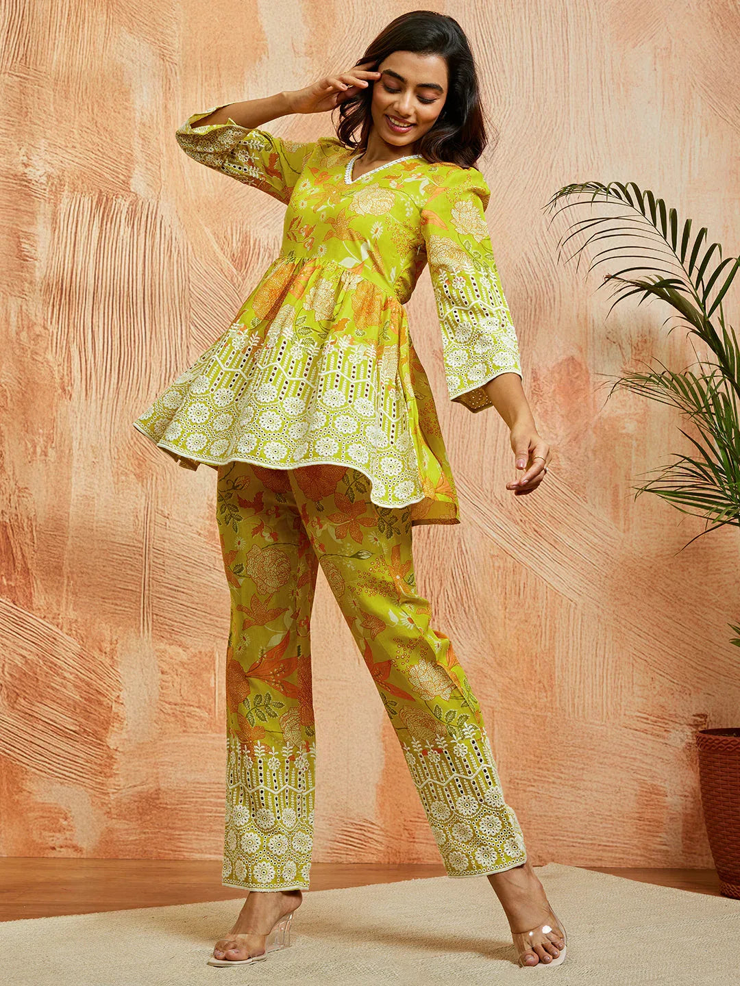 Women's Pista Green Co Ords Set