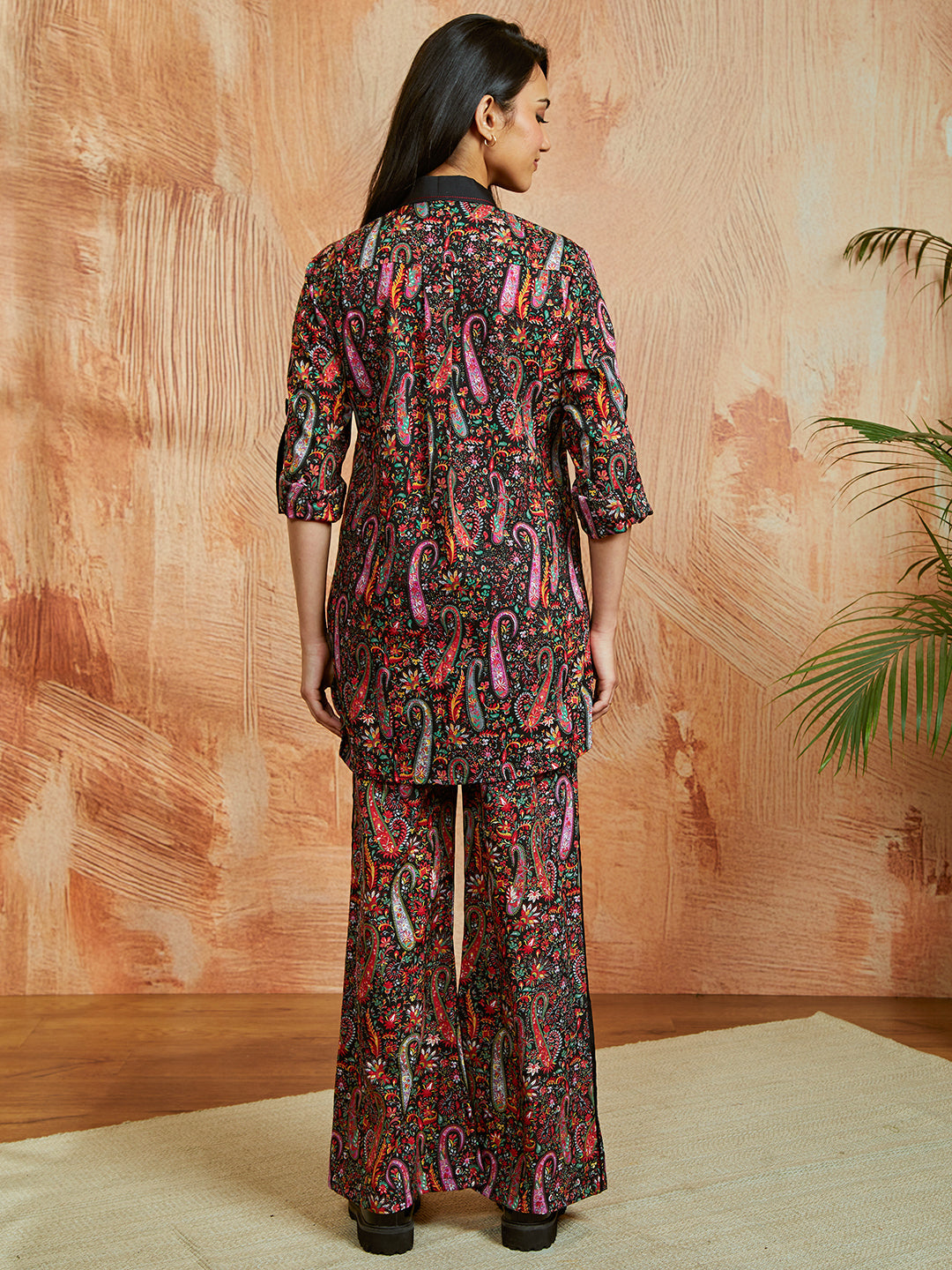 Women's Black Co Ords Set - qivii