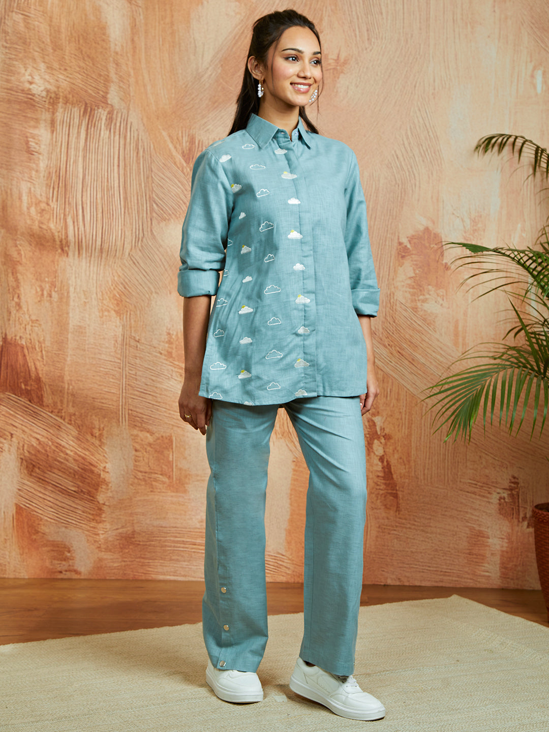 Women's Blue Co Ords Set - qivii