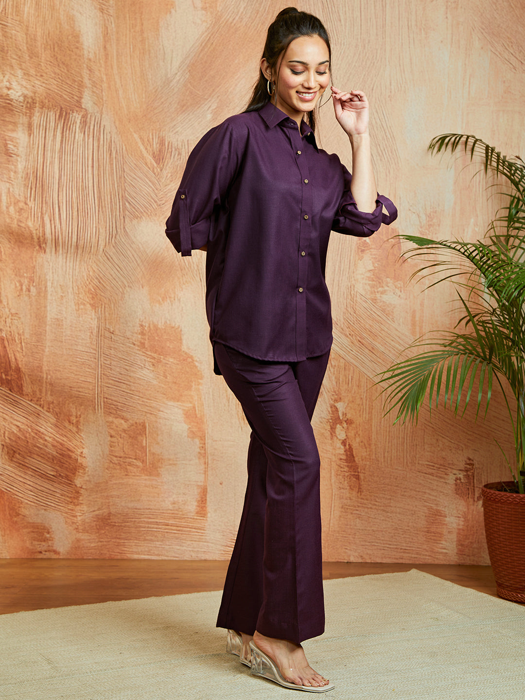 Women's Purple Co Ords Set - qivii