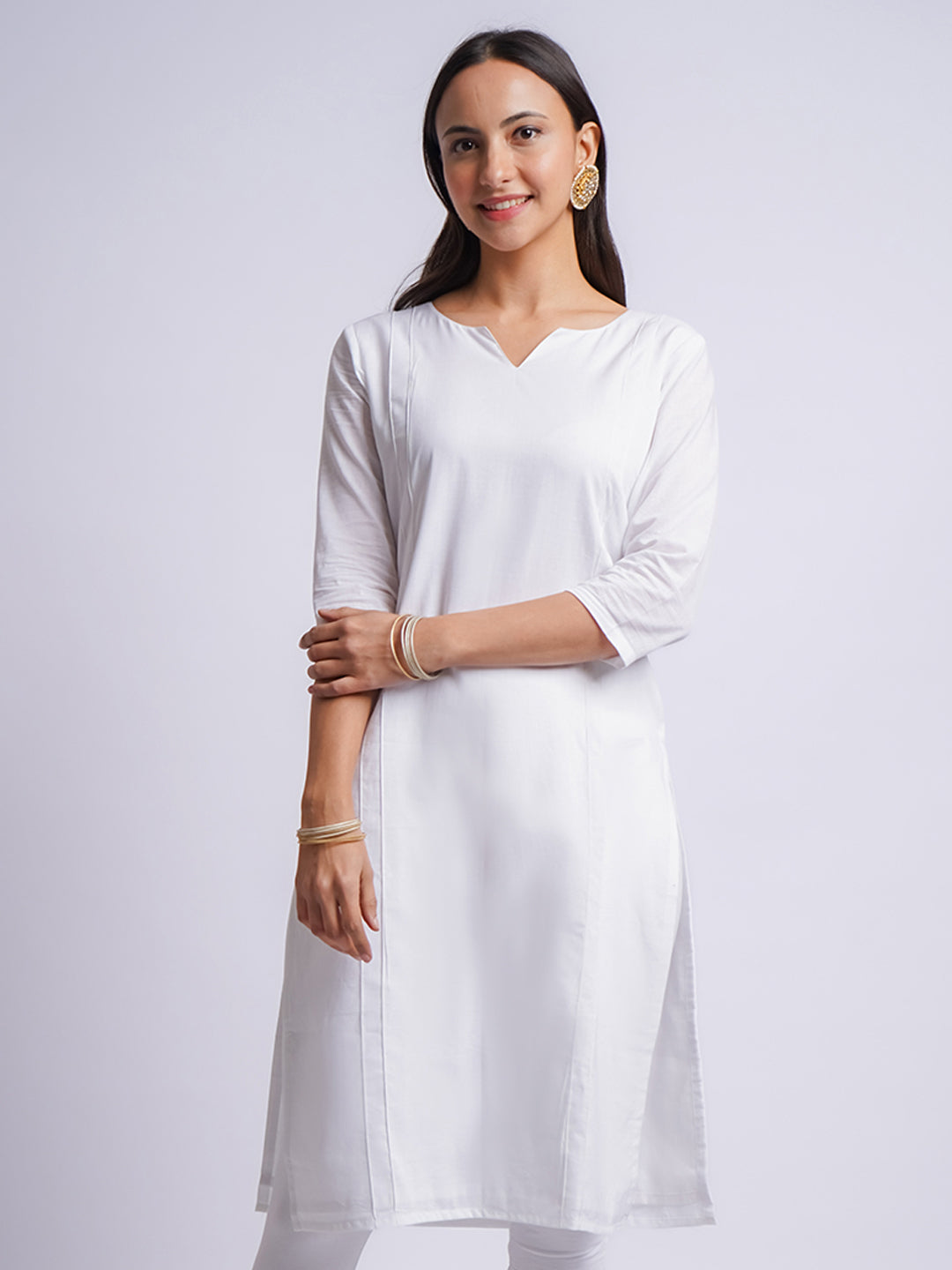 Women's White Only Kurta