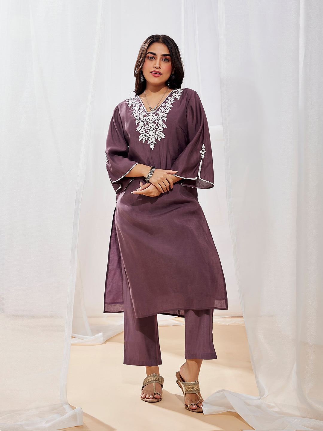Women's Onion Kurta Set With Dupatta