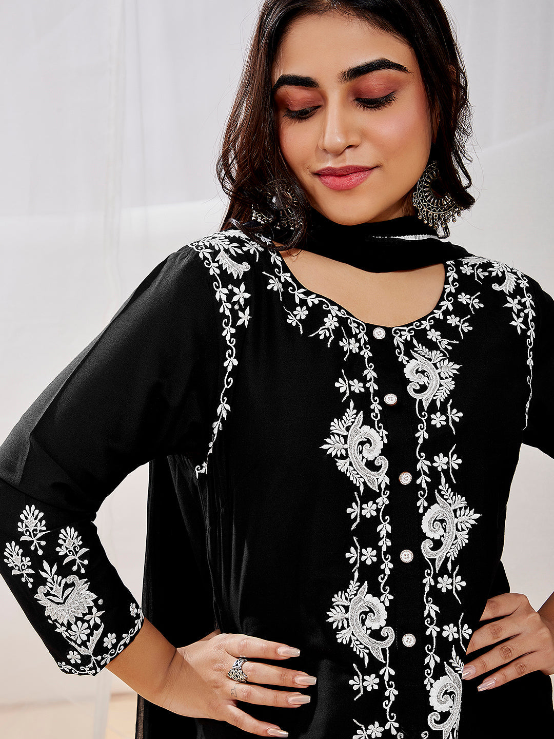 Women's Black Kurta Set