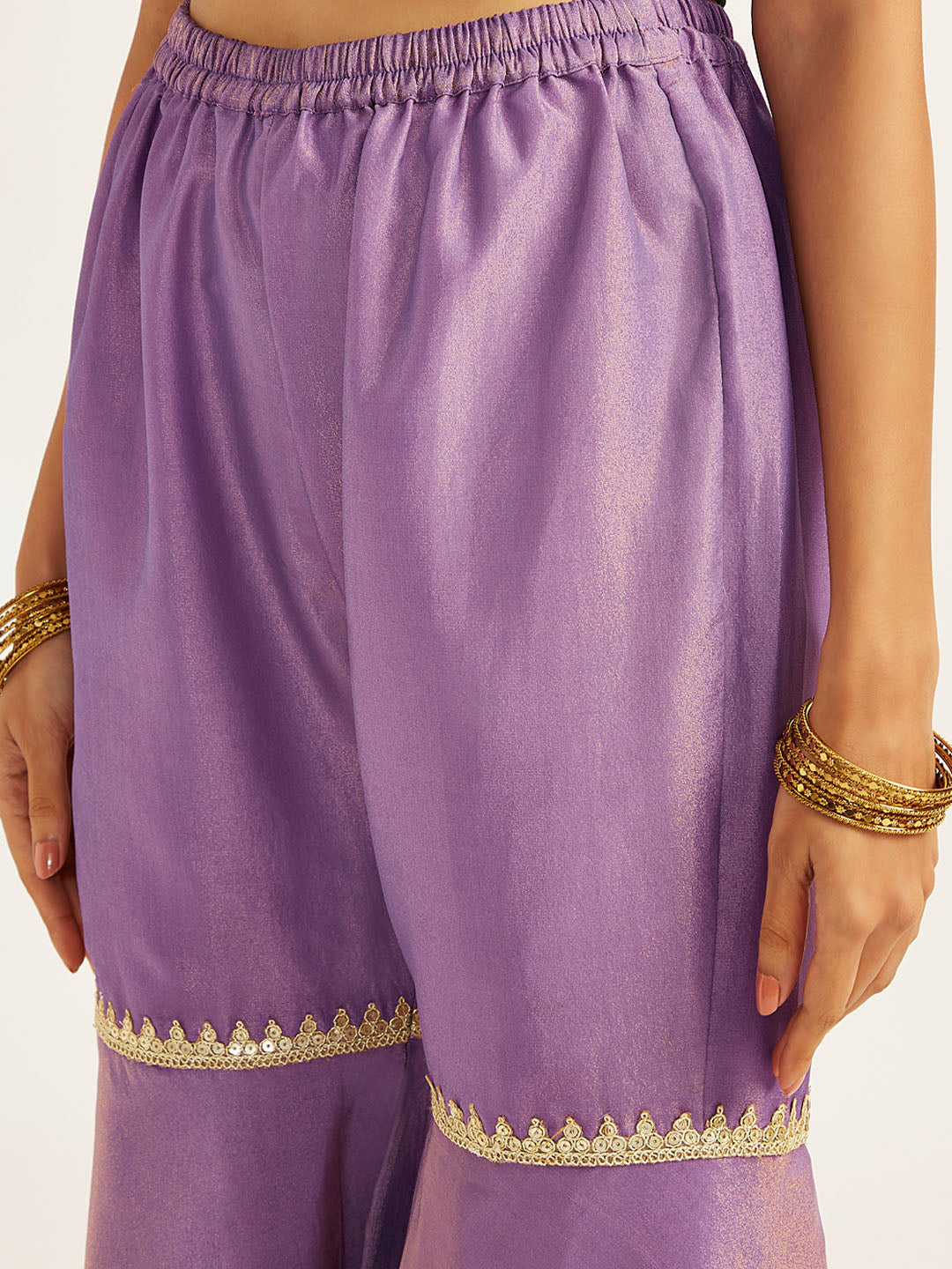 VASTRAMAY Women's lavender Sharara Set - qivii