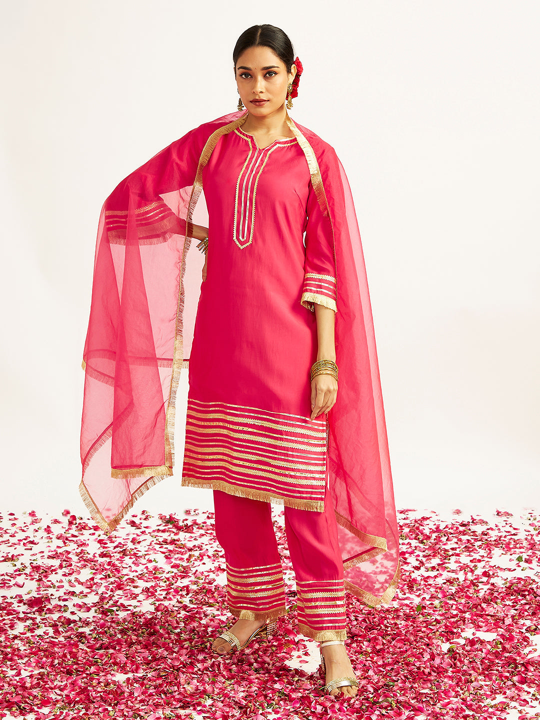 Women's Pink Kurta Set
