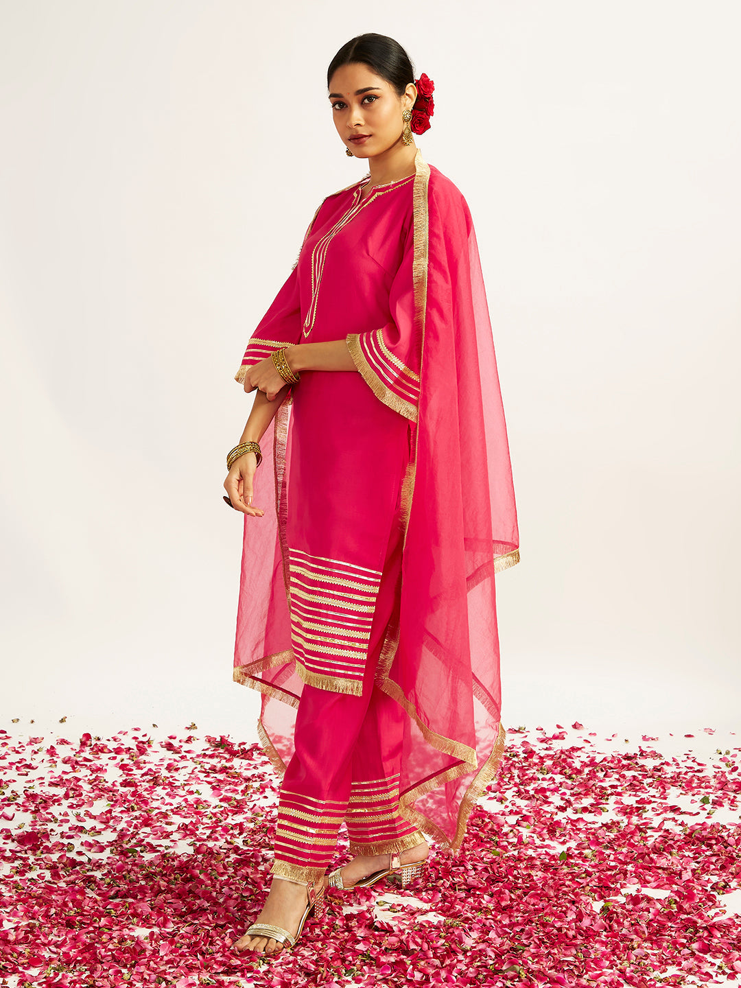 Women's Pink Kurta Set