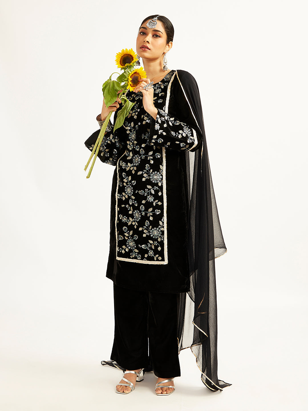 Women's Black Kurta Set