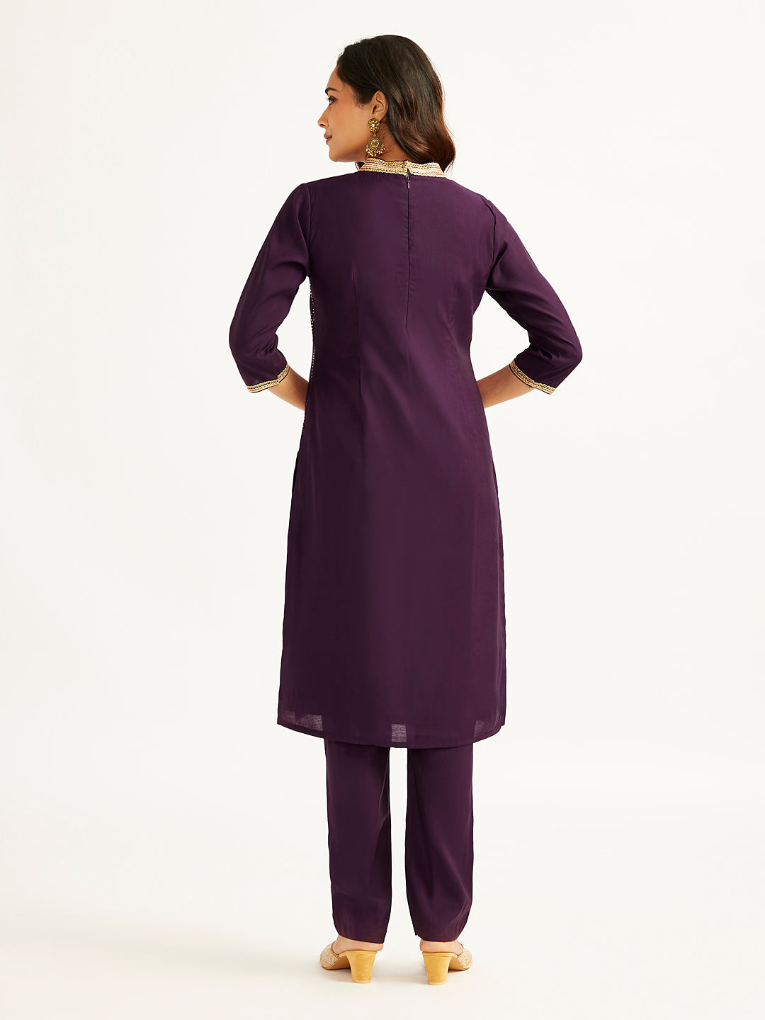 Women's Purple Kurta Set