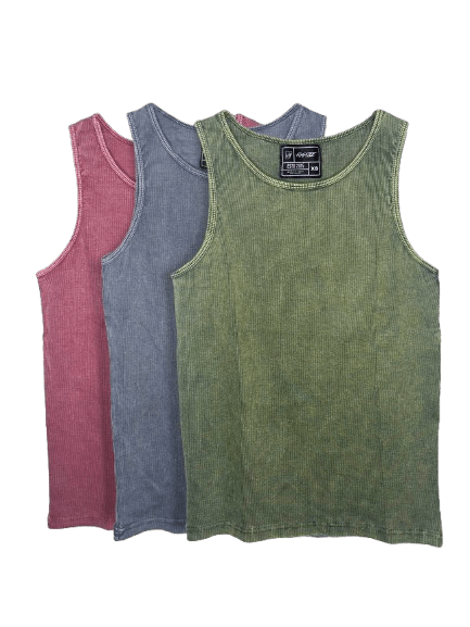 Ribbed Dyed Vest Pack Of 3