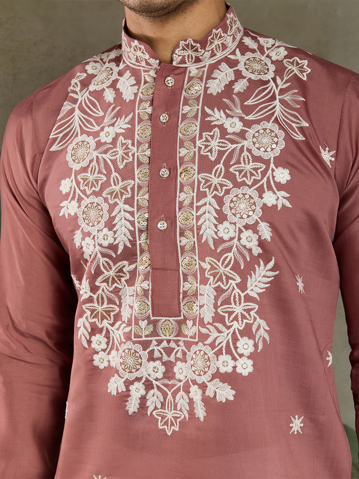 Chocolate Rayon Kurta for Men For Wedding Wear - qivii