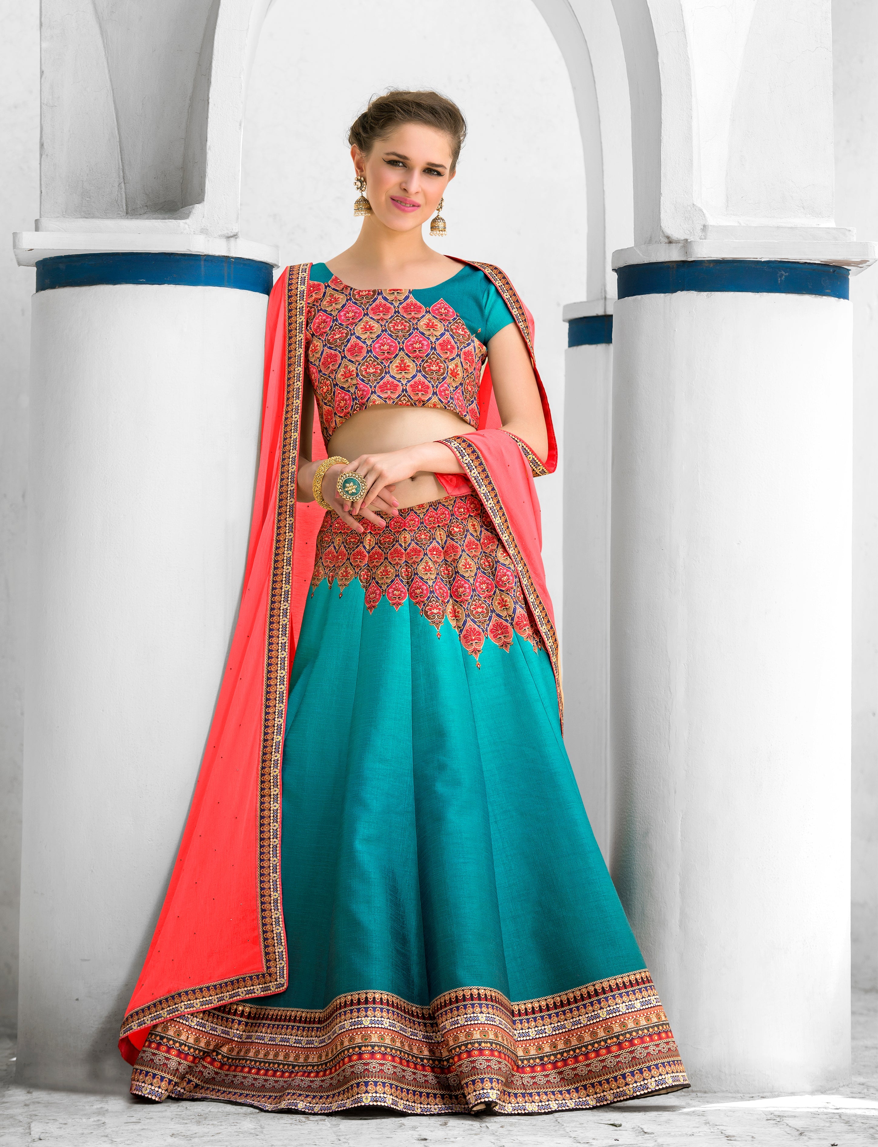 Charming Chic Digital Print Lehenga - qivii