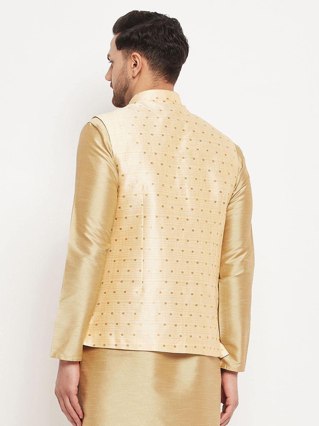 Men's Gold Zari Weaved Jacket