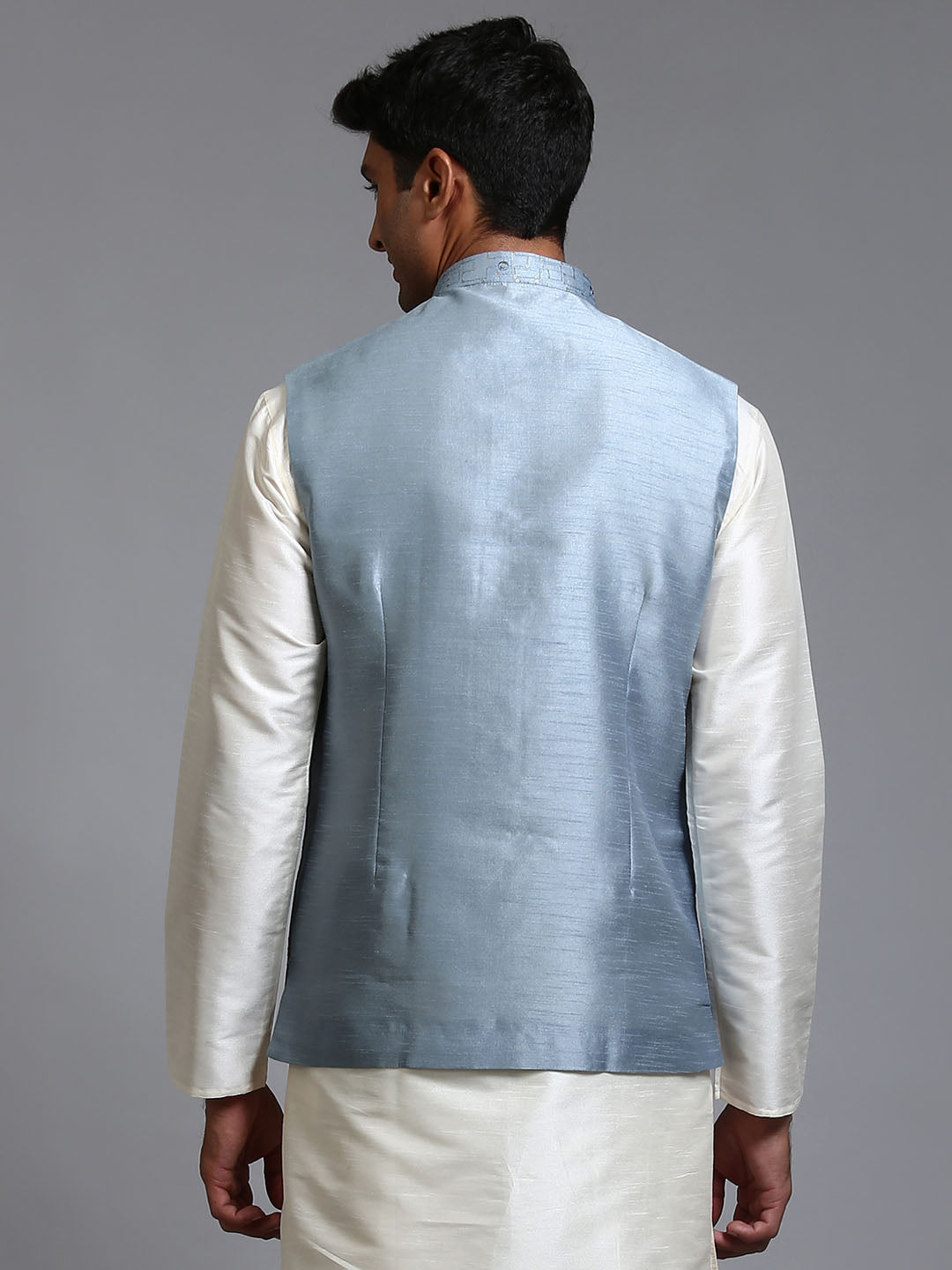Men's Grey Embellished Jacket