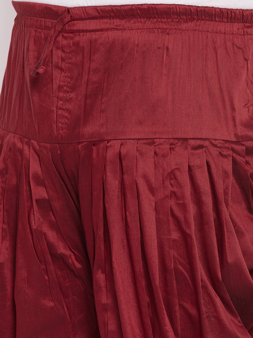 Men's Plus Size Maroon Solid Dhoti Pants