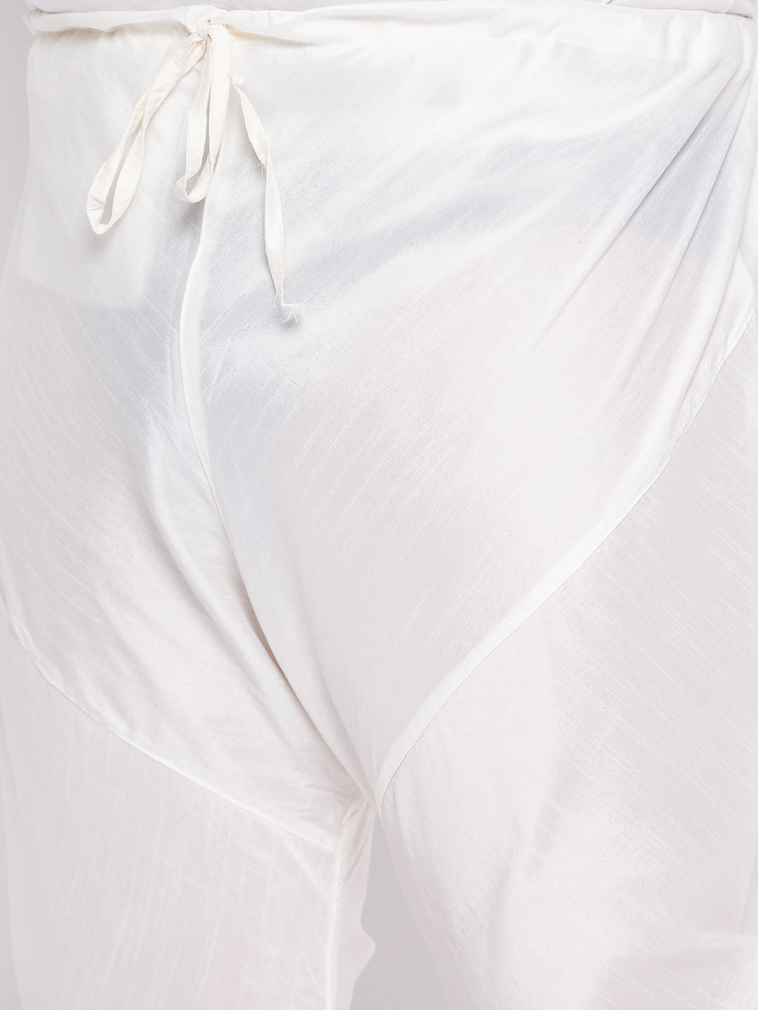 Men's Plus Size Black Ethnic Jacket With Cream Silk Blend Kurta And Pyjama Set