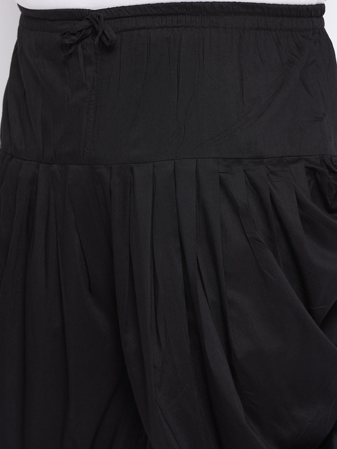 Men's Plus Size Black Ethnic Jacket With Maroon Silk Blend Kurta And Black Dhoti Set