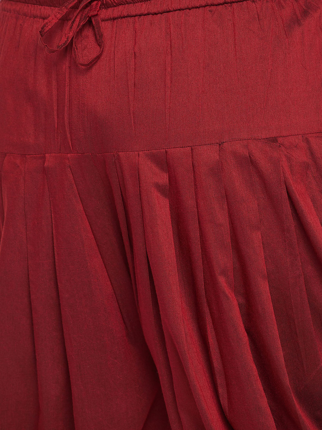 Men's Plus Size Navy Blue And Maroon Silk Blend Jacket Kurta Dhoti Pant Set