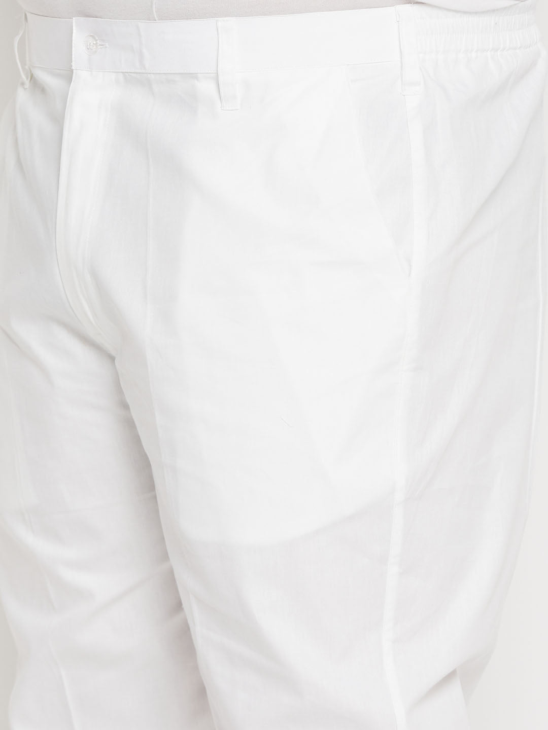 Men's Plus Size Green Chikankari Embroidered Kurta And White Cotton Pant Style Pyjama Set