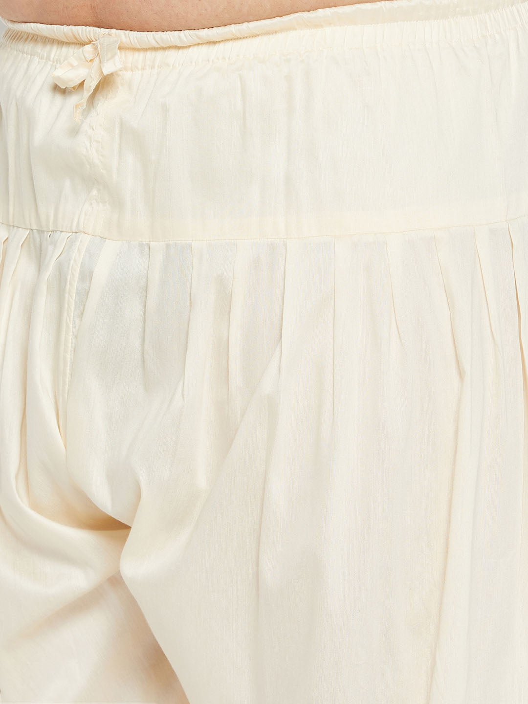 Men's Plus Size Green Chikankari Embroidered Kurta And Cream Patiala Set